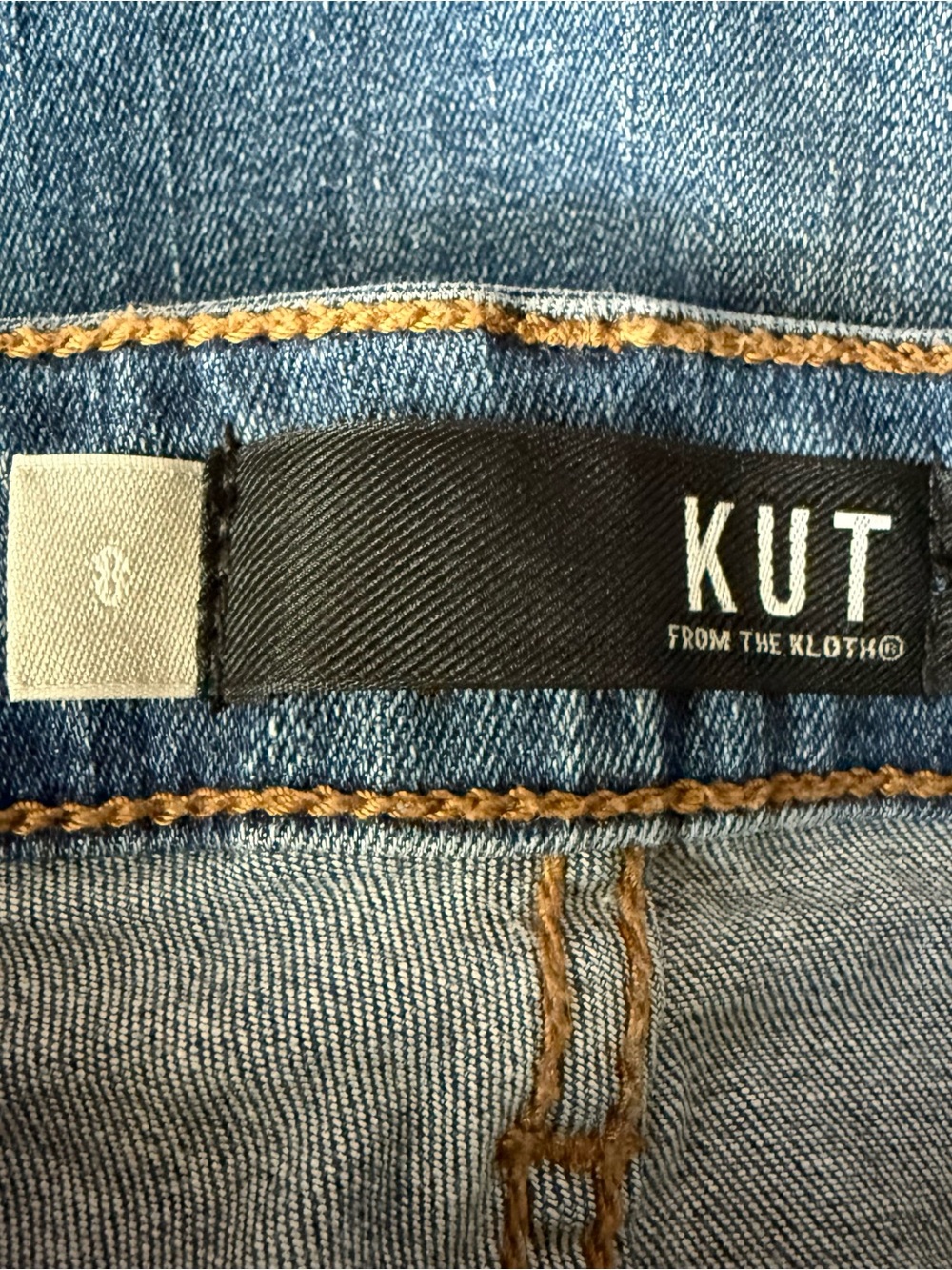 Kut From The Kloth Mia High Rise Fab Ab Toothpick Distressed Skinny Jeans Size 8 - Picture 6 of 8